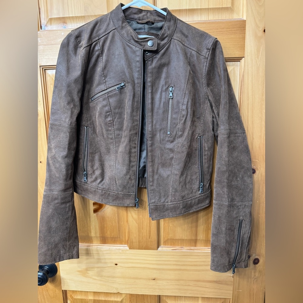 Levi’s Brown Leather Moto Jacket